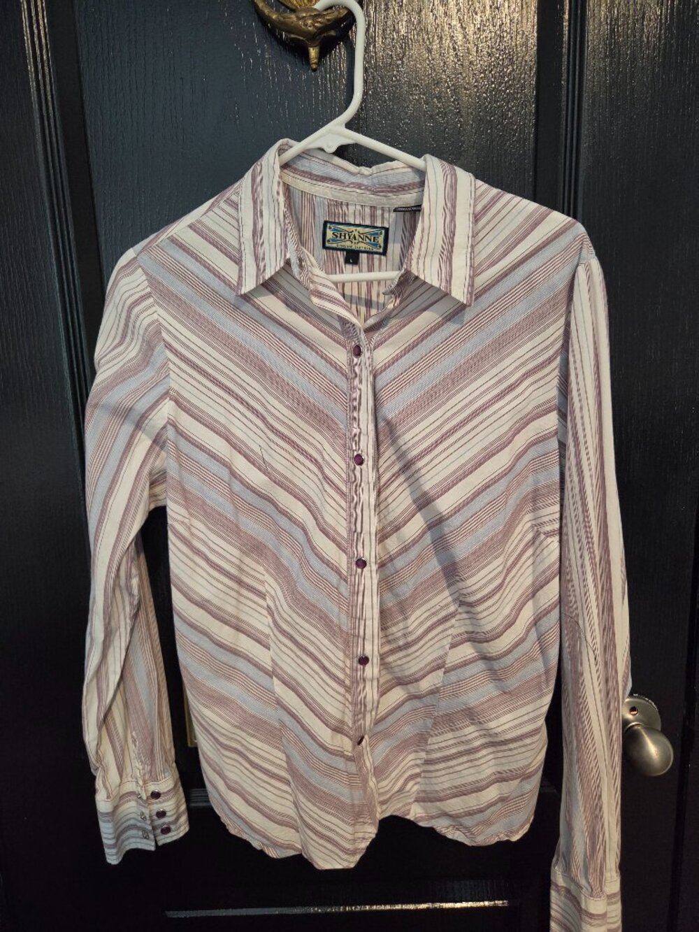 Shyanne Womens Western Shirt size Large Striped